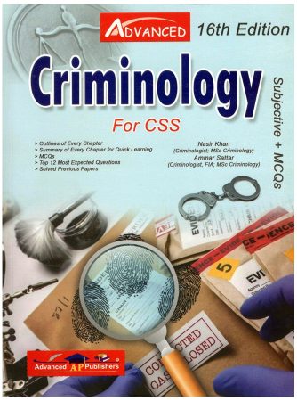 Criminology By Nasir Khan and Ammar Sattar Advanced Publishers