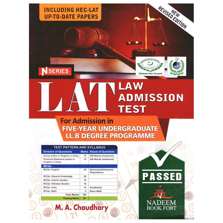 LAT law Admission Test By MA Chaudhary N Series 2021 Edition