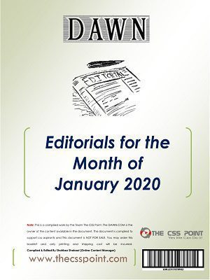 Monthly DAWN Editorials January 2020