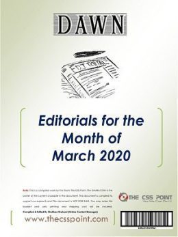 Monthly DAWN Editorials March 2020