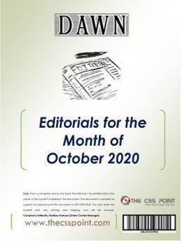 Monthly DAWN Editorials October 2020