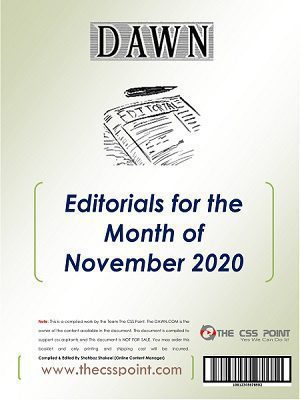 Monthly DAWN Editorials November 2020