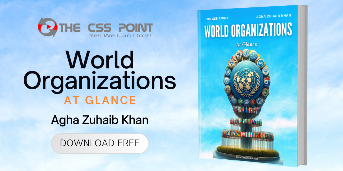 World Organizations at Glance By Agha Zuhaib Khan 2024 Editions 